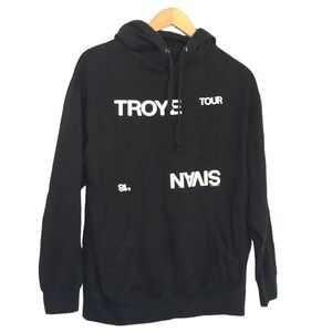 TROYE Sivan crew hoodie pullover black white ’18 tour size Small men unisex